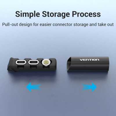 Футляр для зберігання Vention 3-slot Magnetic Connector Storage Case Black (KBUB0)