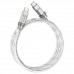Кабель HOCO U113 Solid 100W silicone charging data cable Type-C Silver