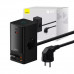 Мережевий зарядний пристрій Baseus PowerCombo Digital PowerStrip 2AC+1U+1C+Retractable-C 65W with 1.5m power cord EU Black