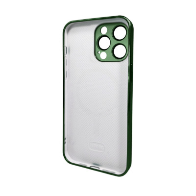 Чохол для смартфона AG Glass Sapphire Frame MagSafe Logo for Apple iPhone 12 Pro Max Cangling Green