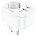 Мережевий зарядний пристрій HOCO NS3 Multifunctional socket(including 1C2A PD20W fast charge) White