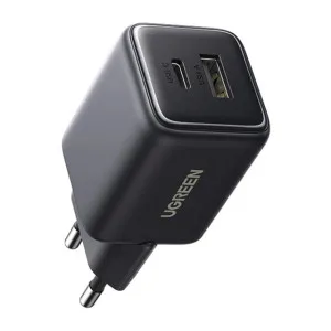 Мережевий зарядний пристрій UGREEN X514 20W 2-Port GaN Fast Charger EU black