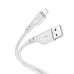 Кабель HOCO X97 Crystal color silicone charging data cable iP light gray