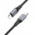 Кабель HOCO X92 Honest 60W silicone charging data cable for Type-C to Type-C(L=3M) Black