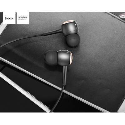 Навушники HOCO M19 Drumbeat universal earphone with mic Black