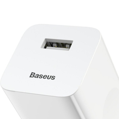 Мережевий зарядний пристрій Baseus Home Charger 1USB QC3.0 12V/2A White