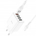 Мережевий зарядний пристрій HOCO C102A Fuerza QC3.0 four-port charger set(iP) White