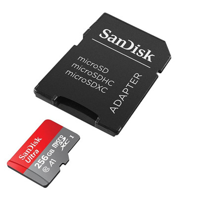 Бескомпромиссное хранилище: microSDXC SanDisk Ultra 256Gb класс 10 A1 (150MB/s) (адаптер SD)