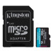 Карта пам'яті microSDXC (UHS-1 U3) Kingston Canvas Go! Plus 256Gb class 10 A2 V30 (R200MB/s, W-160MB/s) (adapter SD)