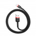 Кабель Baseus Cafule Cable USB For Lightning 2.4A 0.5m Red+Black
