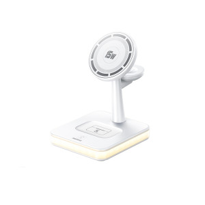 Бездротовий зарядний пристрій REMAX 33W Multifunctional 3-in-1 Wireless Charger with Light RP-W96 White