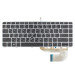 Клавиатура для HP EliteBook 745 840 G3 G4, RU, (Black, Silver frame, Backlit, Trackpoint, Аналог)