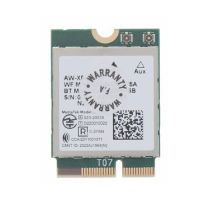 Плата WIFI 6E AX + BT5.3 MT7902 AW-XB552NF, (M.2 2230 PCI Express, 2400 Mbit/s 2.4/5/6 GHz, 0C011-00300000)