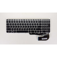 Клавіатура для ноутбука HP EliteBook 850 G4 з підсвіткою без трекпоінту (Silver) (K888)