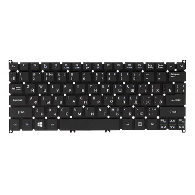 Клавiатура для ноутбука ACER Aspire S3, S5, One 756, TravelMate B1 чoрний, без фрейма