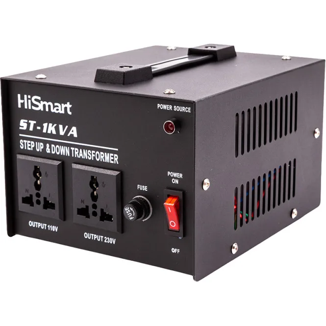 Трансформатор напруги HiSmart 110VAC-220VAC/ 220VAC-110VAC, 1000VA (ST-1KVA)