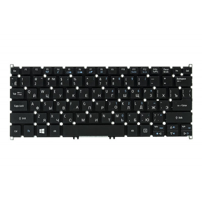 Клавiатура для ноутбука ACER Aspire E3-111, V5-122 чoрний, без фрейма