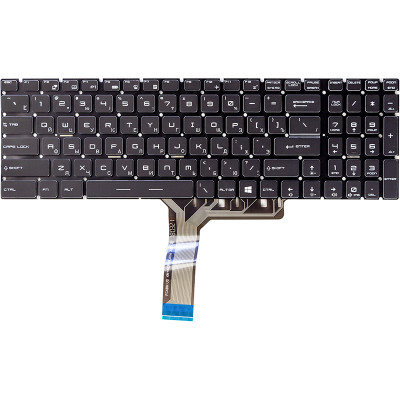 Короткий H1 заголовок: Ноутбук MSI GT72, GS60 - клавиатура чёрного цвета с подсветкой. Заказывайте на allbattery.ua!