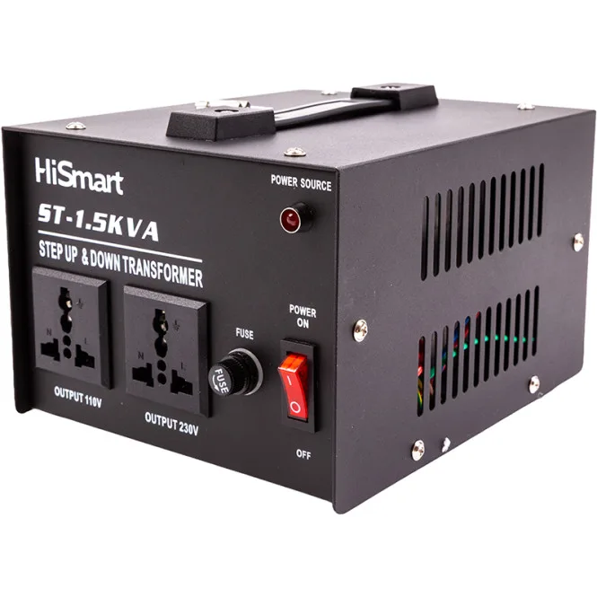 Трансформатор напруги HiSmart 110VAC-220VAC/ 220VAC-110VAC, 1500VA (ST-1.5KVA)