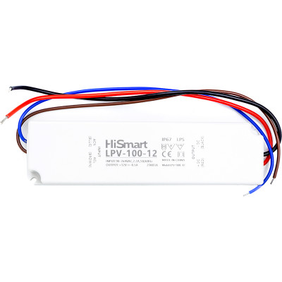Блок живлення HiSmart 12V, 8.5A, 100W, IP67 – надежный выбор для allbattery.ua!