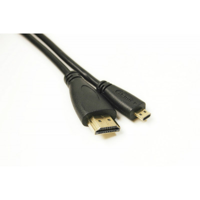 Відео кабель  HDMI (M) - micro HDMI (M), 1.4V, 32AWG, 4K x 2K, 2м
