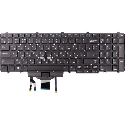 Клавиатура для ноутбука DELL Latitude E5550, E5570 черный, без фрейма