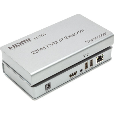Подовжувач HDMI сигналу  HDMI 1080P/60hz, до 200м, через CAT5E/6 (HDES200-KVM)