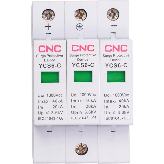 Обмежувач імпульсних перенапруг CNC YCS6/3P-C 20-40KA DC1000V DC