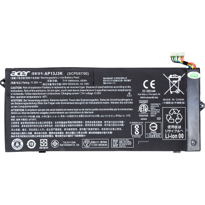 Аккумулятор для ноутбуков ACER Chromebook C720 (AP13J3K) 11.25V 45Wh (original)