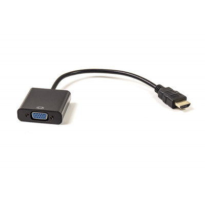 Кабель-переходник HDMI-VGA, 0.15м, позолоченные коннекторы, черный