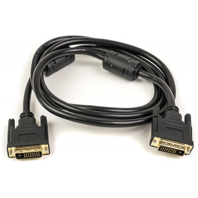 Видео кабель DVI-D 24M-24M, 1.5m, Double ferrites, черный