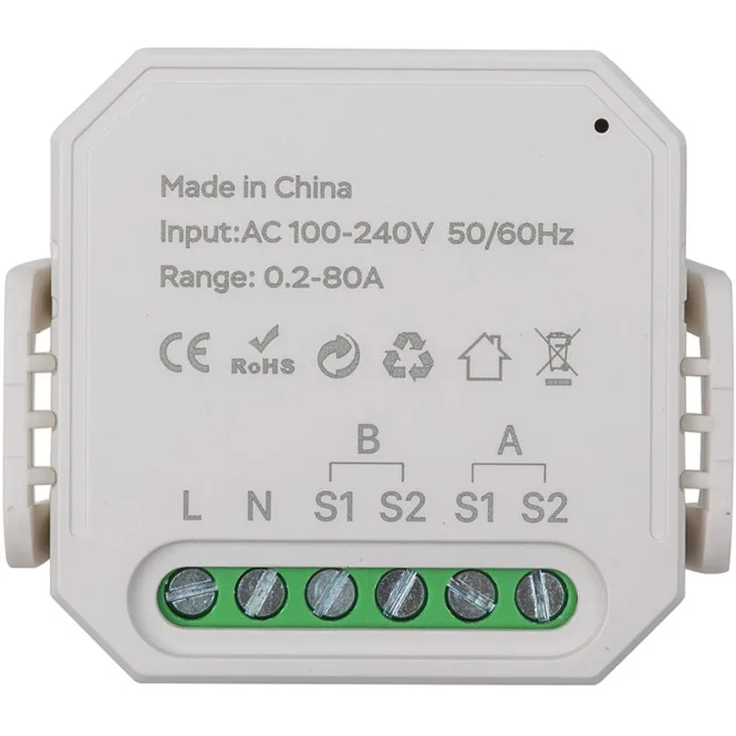 Вимикач лічильника енергії Tuya Wi-Fi MS02, 2 CT