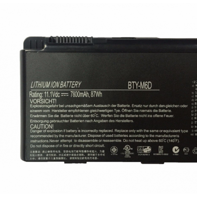 Аккумулятор MSI BTY-M6D 11.1v 87wh 5001mAh GT70 GT780 GT60 GT70 GX660R E6603 GX660 GX680 957-16FXXP-101 Оригинал (под заказ)