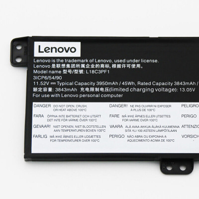 Аккумулятор Lenovo Ideapad L340 Gaming L340-15IRH L340-17IRH L18M3PF1 L18C3PF1 11.52V 45WH Оригинал (под заказ 35-50 дней)