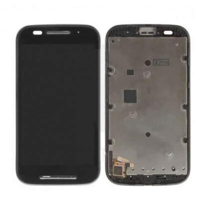 Дисплей (LCD) Motorola XT1021 Moto E/  XT1022/  XT1025 з сенсором чорний + рамка*