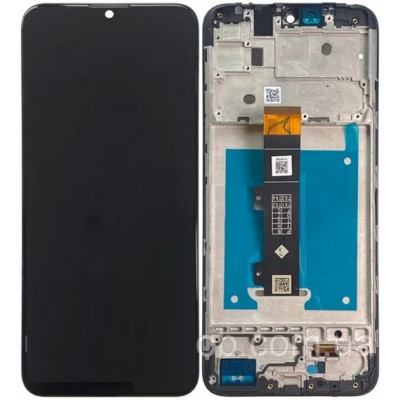 Дисплей (LCD) Motorola XT2155 Moto E20 з сенсором чорний + рамка