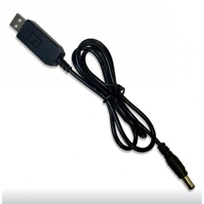 USB кабель з преобразователем напруги з 5V на 12V (0.5A 5.5*3.5 мм) DC для роутера