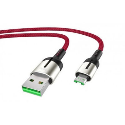 USB кабель Hoco U68 Gusto flash charging Micro USB 4A (1200mm) червоний