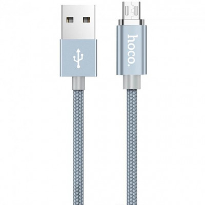 Кабель USB Hoco U40 Magnetic Adsorption MicroUSB Grey 1.2m