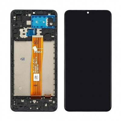 Дисплей (LCD) Samsung A022F Galaxy A02/  M127F з сенсором чорний + рамка
