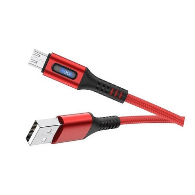 USB кабель Hoco U79 Admirable smart power Micro USB (1200mm) червоний *