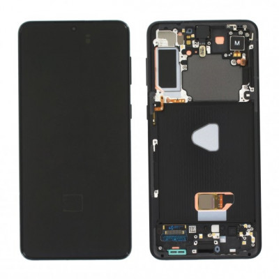 Дисплей (LCD) Samsung GH82- 24925A G998 Galaxy S21 Ultra з сенсором BLACK сервісний + рамка