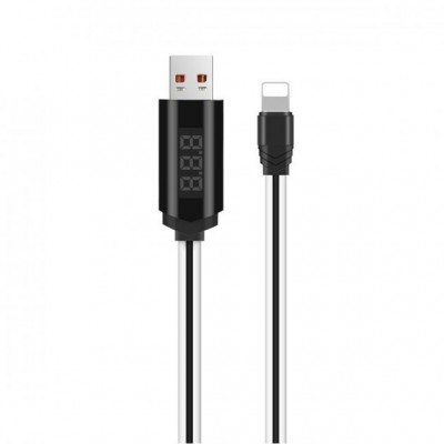 USB кабель Hoco U29 LED Displayed iPhone (1000mm) белый *