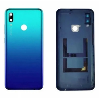 Задня кришка Huawei P Smart 2019 (POT- LX1) синя Sapphire Blue + Скло камери
