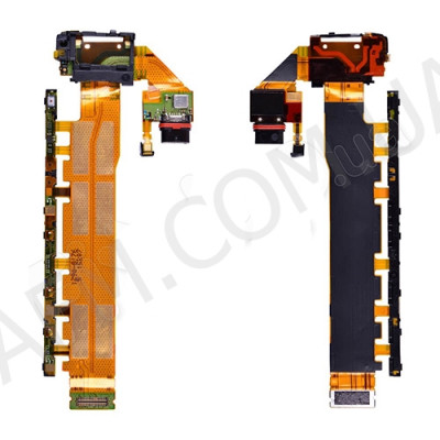 Шлейф (Flat cable) Sony E6533 Xperia Z3+/E6553 с разъемом зарядки, с кнопкой включения, громкости *