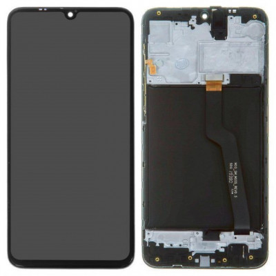 Дисплей (LCD) Samsung M105 Galaxy M10 2019 з сенсором чорний + рамка