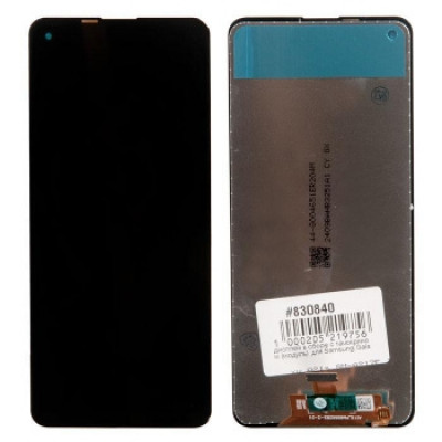 Дисплей (LCD) Samsung A215F Galaxy A21 з сенсором чорний + рамка*