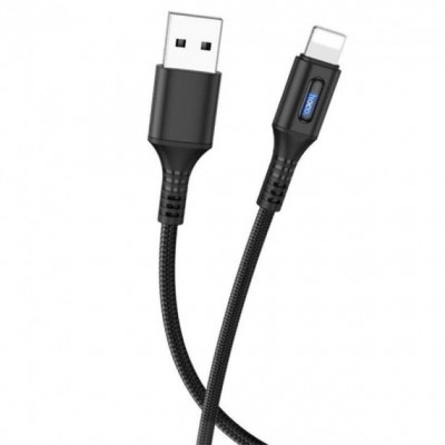 USB кабель Hoco U79 Admirable smart power iPhone (1200mm) чорний