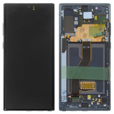 Дисплей (LCD) Samsung GH82-20900A N975 Galaxy Note 10 Plus с сенсором AURA BLACK сервисный +рамка