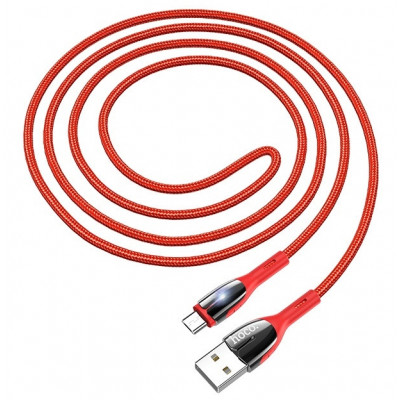 USB кабель Hoco U89 Safeness Micro USB 2.4A (1200mm) червоний